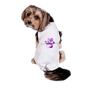 Personalized Dog Shirt, Pawprint with Name Dog Tank Top, New Dog Owner, Dog Gift, Custom Dog Shirt with Name, Choose Paw Color and Name