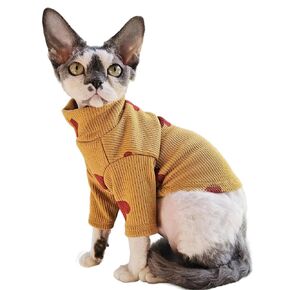 Turtleneck Sweater for Devon Rex Cats (X-Small, Pink)