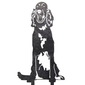 Corten Steel Irish Setter Dog Silhouette Yard Stake (Large)