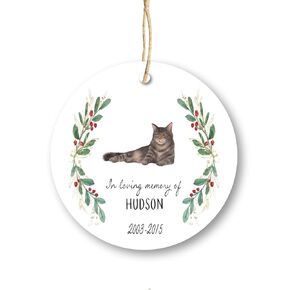 Maine Coon Cat Memorial Gift Loss of Christmas Ornament