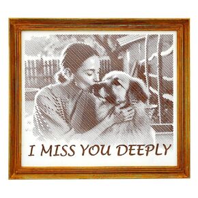 Pet Memorial Sign, Pet Loss Gift, Custom Wooden Pet Photo Engraving, Pet Memorial Frame, Rustic Pet Frame, Gift for Pet Lover, Pet Portrait