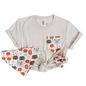 Matching Dog and Owner Clothes, Pumpkins Slip On Dog Bandana Set (XXX-Large, XL Dog Bandana)