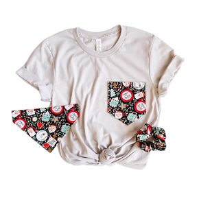 Dog and Mom Matching Christmas Set, Slip on Dog Bandana with Scrunchie, Dog Mom Gifts, Santa Dog Bandana (X-Large, Slip-On Bandana Sz. XL)