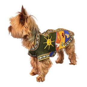 Peruvian luxury dog sweater. MILITARY GREEN COLOR. SIZE 0 for dogs approx. 4-5.5 lbs.