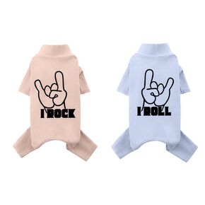 Dog Hoodie I Rock I Roll Hoodie Sweater Winter Dog Hoodie Warm Small Dog Sweatshirts Cotton Coat for Dogs(pink 9m)