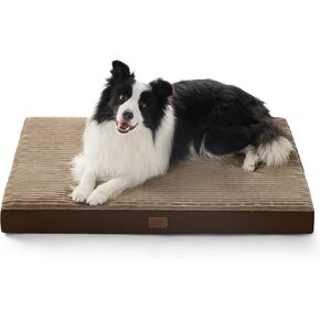Bedsure Dog Beds Large Sized Dog- Orthopedic Pet Beds with Removable Machine Washable Cover, Egg Crate Foam Puppy Pad, Suitable for Pet Up to 50 lbs, 35"x22"