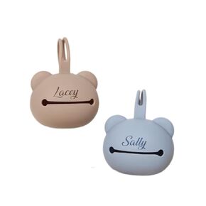 Personalized Silicone Baby Pacifier Holder Case Custom Silicone Dummy Holder Dummy Storage Dummy Box Baby Shower Gift