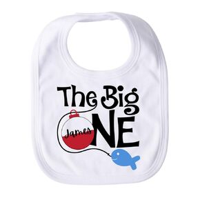 Personalized The Big One First Birthday Bib Fishing 1st Birthday Bib Baby Boy O-Fish-Ally-One Boys O fishially Party
