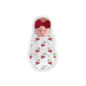 Baby Girl Personalized Cherry Baby Swaddle Blanket