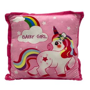Baby Girl Decorative Uncorn Pillow, Baby Shower Gift, Cute Pink Unicorn Pillow, Unicorn Baby Girl Gift