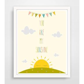 You Are My Sunshine My Only Sunshine Art by Finny and Zook ** FRAME NOT INCLUDED