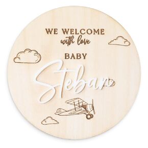 Personalized 3D Newborn Baby Name Announcement with Stats, Plane Custom Baby Name Hospital Photo Prop, Personalized Baby Announcement Sign, Baby Birth Announcement Sign Girl for Hospital