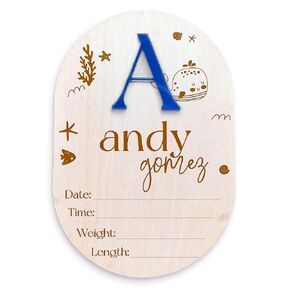 Whale Personalized Baby Newborn Sign | Baby Arriving Sign | Newborn Announcement Sign | Baby Name Announcement | Newborn Sign Custom | Pregnancy Announcement | Whale room decor for boys