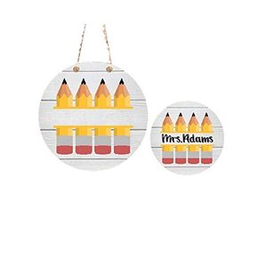 Teacher's Classroom - Personalized Door Sign - Pencils - Gift Present for First Day of School