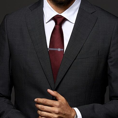 ايرون بوكس مجموعة ازرار اكمام ومشبك ربطة عنق للرجال بتصميم مخصص بلون اسود وشريط ربطة عنق بحروف الابجدية A-Z مع صندوق للاب والزوج والعريس in Kuwait