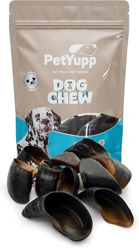 Water Buffalo Hooves for Dogs | Pack of 10 | All Natural, High Protein, Low Fat & Easy to Digest Dog Chews for Large Dogs & Aggressive Chewers | Promotes Dental Health & Chewing Excersice in Kuwait