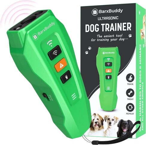 Barxbuddy 2nd Gen Dog Bark Drainter | الموجات فوق الصوتية طويلة المدى | طوق اللحاء البديل | تدريب الكلاب داخلي/في الهواء الطلق | جهاز مكافحة اللحاء القابل لإعادة الشحن للكلاب (أسود) in Kuwait