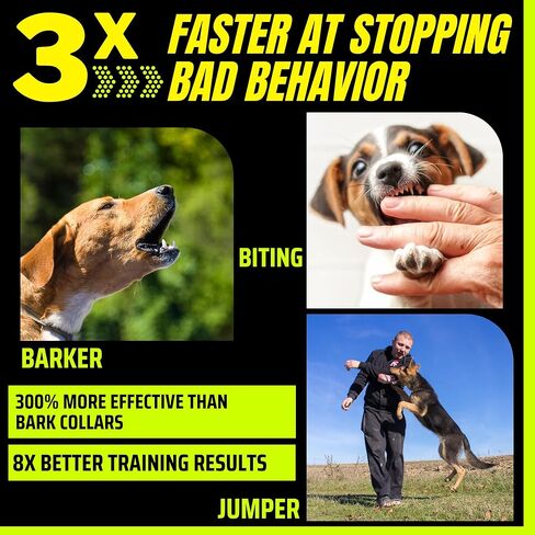Barxbuddy 2nd Gen Dog Bark Drainter | الموجات فوق الصوتية طويلة المدى | طوق اللحاء البديل | تدريب الكلاب داخلي/في الهواء الطلق | جهاز مكافحة اللحاء القابل لإعادة الشحن للكلاب (أسود) in Kuwait