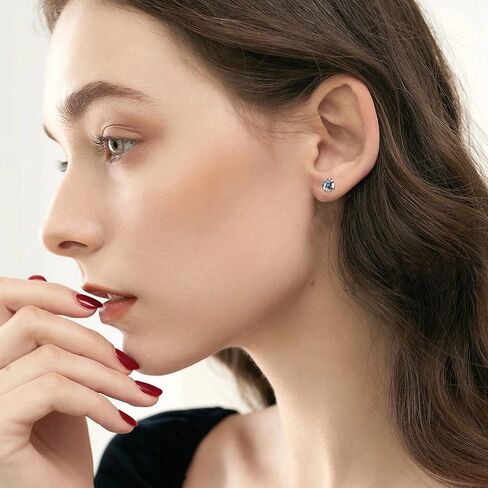 FIASASO 5 أزواج من أقراط التيتانيوم الجراحية المسطحة المصنوعة من الفولاذ المقاوم للصدأ للرجال والنساء قوس قزح 5A مكعب زركونيا برغي خلفي أقراط الغضروف أقراط النوم هيبوالرجينيك in Kuwait