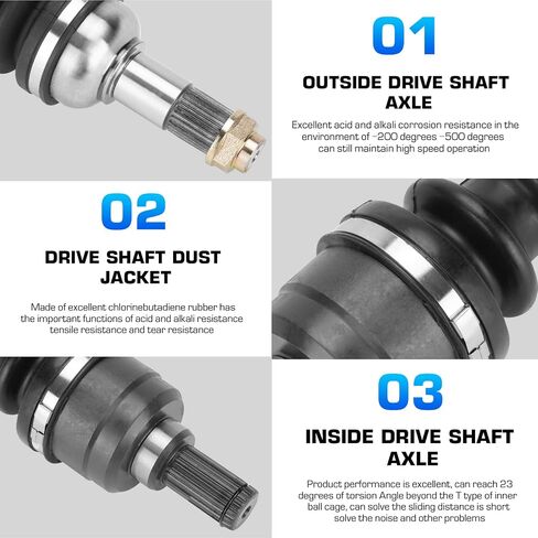 Front and Rear ATV CV Axle Drive shaft Assembly Set for 2007-2013 Grizzly 700, 2009-2014 Yamaha Grizzly 550/EPS- Full Set in Saudi Arabia