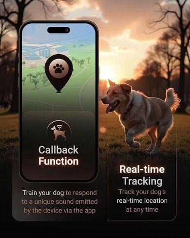 PAJ GPS Dog Tracker - 4G Real-Time Tracking & Runaway Alerts - Waterproof, Long-Range, Smart App Monitor Health & Activity - Fits Any Collar, Mini Device Navigator Chip - Subscription Required - Black in Kuwait
