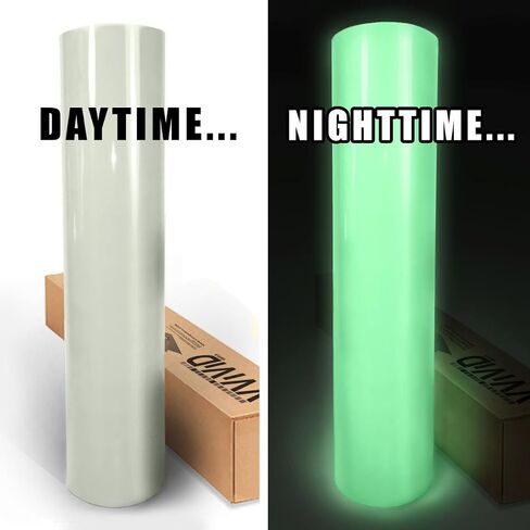 VViViD Green Glow in The Dark Car Wrap Vinyl 5ft x 3ft Roll with Bubble and Air Free Channel Tech DIY in Kuwait