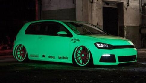 VViViD Green Glow in The Dark Car Wrap Vinyl 5ft x 3ft Roll with Bubble and Air Free Channel Tech DIY in Kuwait
