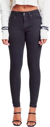 YMI Womens Wannabettabutt Mid-Rise Skinny Jean Made with Recycled Fibers in Saudi Arabia