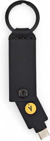 علبة جلدية لـ Yubikey 5 NFC و 5C NFC ، واقي يوبيكو ، ومفتاح أمان تغطية الوجه ، وحامل مفاتيح مع حلقة معدنية ، 9 ألوان (أزرق) in Saudi Arabia