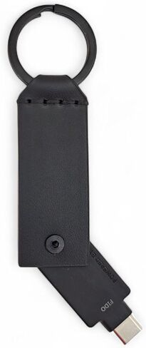 علبة جلدية لـ Yubikey 5 NFC و 5C NFC ، واقي يوبيكو ، ومفتاح أمان تغطية الوجه ، وحامل مفاتيح مع حلقة معدنية ، 9 ألوان (أزرق) in Saudi Arabia