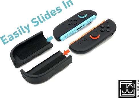 Comfort Felt Grips for Nintendo Switch 2 Joy Cons 2 | Slim and Thick Slide On | Gaming Handheld Ergonomics with Textured Pattern by JCSFY (Slim Pair) in Saudi Arabia