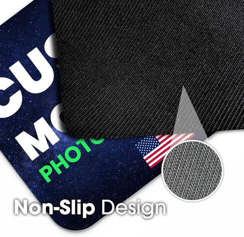 لوحة الماوس المخصصة - صورة مخصصة أو نص | Square 8x9 "Neoprene Desk Mat للمكتب والعمل والألعاب in Kuwait
