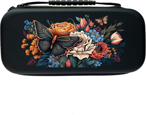 Flowers Switch Case For Nintendo Switch OLED/Switch LITE/Switch Accessories, Cute Carry Protective Bag, Travel Game Console Cases, Controller Hard Shell Holder 20 Cartridge Slot J69 in Saudi Arabia