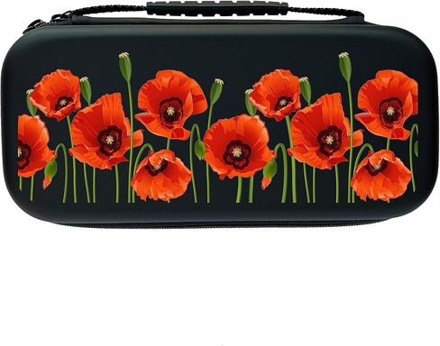 Flowers Switch Case For Nintendo Switch OLED/Switch LITE/Switch Accessories, Cute Carry Protective Bag, Travel Game Console Cases, Controller Hard Shell Holder 20 Cartridge Slot J69 in Saudi Arabia