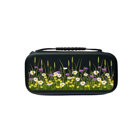 Tiny Flowers Switch Case For Nintendo Switch OLED/Switch Accessories, Cute Carry Protective Bag, Girl Travel Game Console Cases, Controller Hard Shell Holder With 20 Cartridge Slots U413 in Kuwait