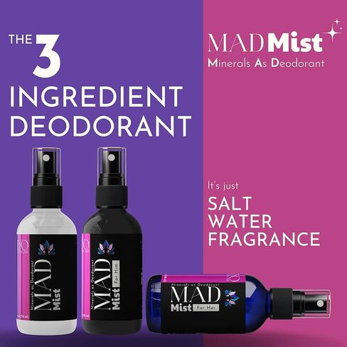 The 3 Ingredient Deodorant for Her | Aluminum Free Deodorant Spray for Women | Hypoallergenic and Paraben Free for Sensitive Skin | Non-aerosol Whole Body Spray | Vanilla & Caramel | 4 oz in Kuwait