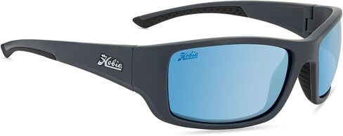 Hobie Men's Polarized Wrap sport Sunglasses, Large Fit, Full-Coverage, Everglades (Satin Black, Grey) in Saudi Arabia