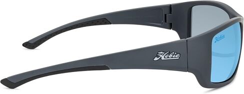 Hobie Men's Polarized Wrap sport Sunglasses, Large Fit, Full-Coverage, Everglades (Satin Black, Grey) in Saudi Arabia