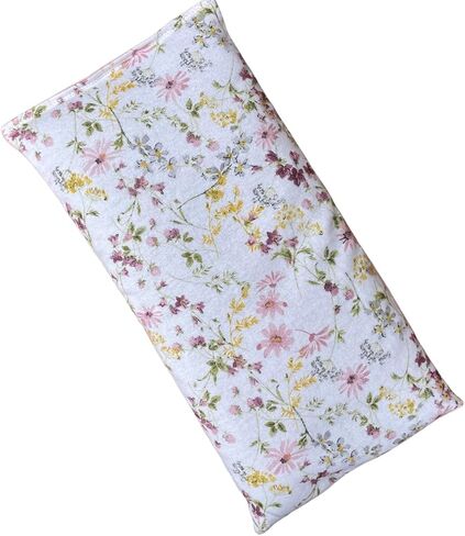Microwave Heating Pad Flax Seed, Scented Unscented, Good for Back Pain Cramps, Moist Heat Therapy Ice Pack, Microwavable Bean Bag, 6" x 12" (Green Floral, Lavender) in Kuwait