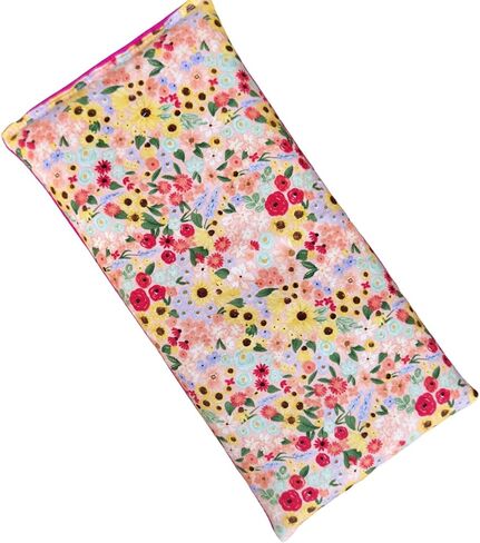 Microwave Heating Pad Flax Seed, Scented Unscented, Good for Back Pain Cramps, Moist Heat Therapy Ice Pack, Microwavable Bean Bag, 6" x 12" (Green Floral, Lavender) in Kuwait