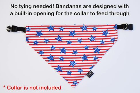 الوطنية في الرابع من يوليو على Bandana الكلب اليطاني ، الأحمر والأبيض والأزرق زلة في يوم الاستقلال للحيوانات الأليفة (النجوم على خطوط ، صغيرة) in Kuwait