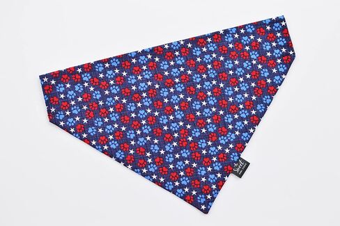الوطنية في الرابع من يوليو على Bandana الكلب اليطاني ، الأحمر والأبيض والأزرق زلة في يوم الاستقلال للحيوانات الأليفة (النجوم على خطوط ، صغيرة) in Kuwait