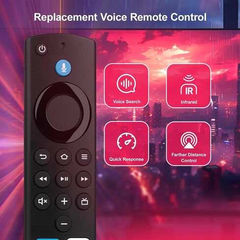 L5B83G Replacement Voice Remote Control (3rd GEN) Suitable for Fire Smart TVs Stick (2nd Gen, 3rd Gen, Lite, 4K), for Smart TVs Cube (1st Gen, 2nd Gen), for Smart TVs (3rd Gen) in Saudi Arabia