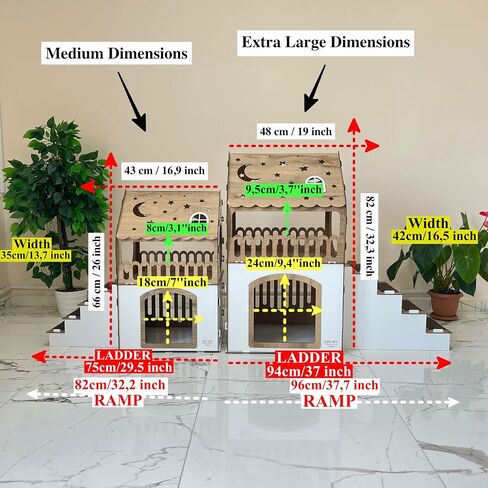 Modern Rabbit House, Indoor Rabbit Castle, Rabbit Furniture, Extra Large Rabbit House, Rabbit Bed, Bungalow Rabbit House, Rabbit Hutch, Indoor cat house, Wooden cat house, Two storey cat castle, Cat furniture, Outdoor cat shelter, Cat playground, Cute cat in Saudi Arabia