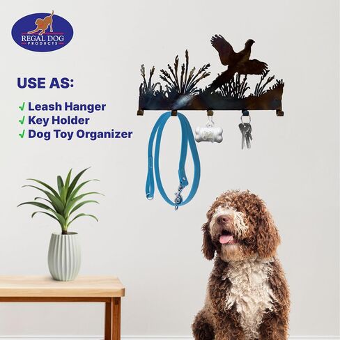 Regal Dog Products Leash Hanger for Wall - Stylish Dog Leash Holder for Wall with 3 Designs - Decorative Key Holder Wall Mount & Coat Rack Wall Mount - Metal Wall Mounted Key Holder (Bone) in Kuwait