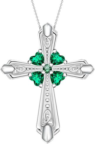 الفضة الاسترليني مزدوجة القلب الصليب قلادة قلادة مفتاح قلادة الصليب مجوهرات هدايا للنساء الفتيات in Kuwait