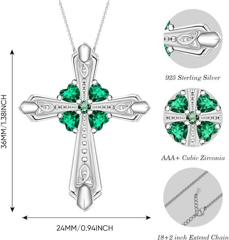 الفضة الاسترليني مزدوجة القلب الصليب قلادة قلادة مفتاح قلادة الصليب مجوهرات هدايا للنساء الفتيات in Kuwait