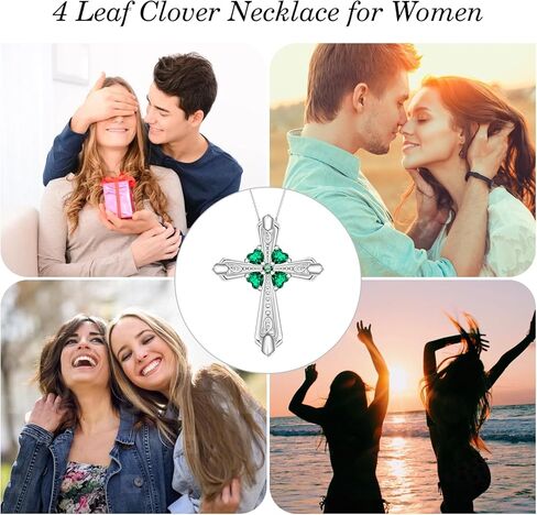 الفضة الاسترليني مزدوجة القلب الصليب قلادة قلادة مفتاح قلادة الصليب مجوهرات هدايا للنساء الفتيات in Kuwait