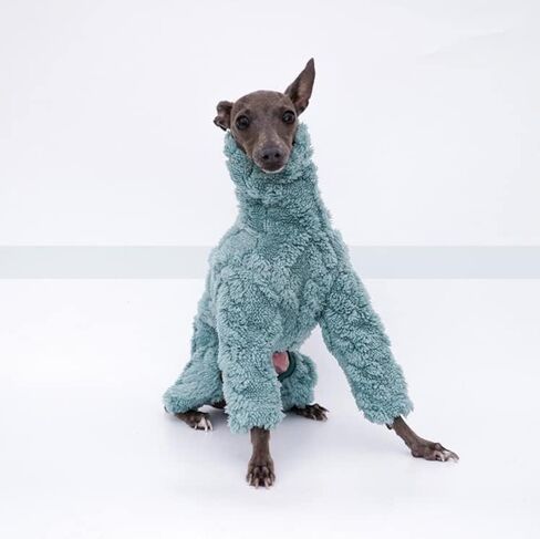 TWOT Italian Greyhound & Whippet Clothing,Sheep fleece jumpsuitDog Jumper, Comfortable Clothes For Dog (L, blue) in Saudi Arabia