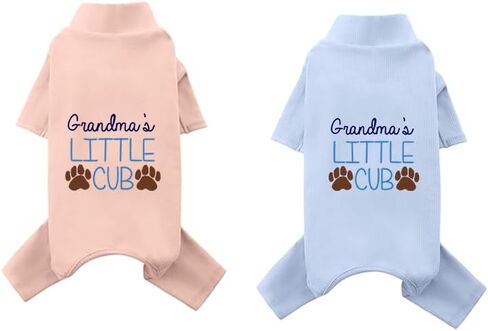 Dog Hoodie Grandmas Little Cub Hoodie Sweater Winter Dog Hoodie Warm Small Dog Sweatshirts Cotton Coat for Dogs(pink blue 9m) in Saudi Arabia